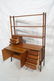 Teak Modern Desk with Book Shelf Top. Three shelv - 2