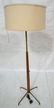 Modern Brass Wood Floor Lamp. Four legs support w