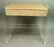 Lucite Vanity Bench. Modernist seating with tan v