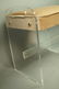 Lucite Vanity Bench. Modernist seating with tan v - 5