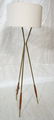 GERALD THURSTON Brass & Wood Modernist Floor Lamp