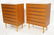 Pr Danish Teak Six Drawer Small Chests Dressers.