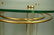 HOLLIS JONES style Brass & Lucite Side Table. Ro - 7