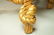 Gilt Wood Rope & Tassel Round Pouf Stool. Decora - 5