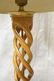 Pr JAMES MONT Style Twisted Wood Column Lamps. Br - 4