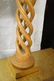 Pr JAMES MONT Style Twisted Wood Column Lamps. Br - 7