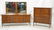 3pc KENT COFFEY Walnut Dresser, Chest. & Mirror.