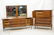 3pc KENT COFFEY Walnut Dresser, Chest. & Mirror. - 2