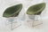 Pr KNOLL Harry Bertoia Diamond Chairs. Chromed st
