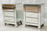 Pr Mirrored Three Drawer Night Stands. Bedside Ta