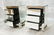 Pr Mirrored Three Drawer Night Stands. Bedside Ta - 2
