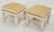 Pr Upholstered Stools Benches. Parson style stool