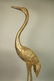 Large Standing Figural Brass Crane Bird Sculpture - 5