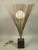 Harry Bertoia style Metal Wire Table Lamp. Block