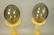 Pr Modernist Art Glass Stoppered Bottles. Amber G - 2
