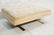 Wide Upholstered Modernist Bench. Tufted Tan Velvet