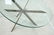LEON PACE Glass Top Coffee Table. Brushed Metal C - 3