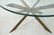 LEON PACE Glass Top Coffee Table. Brushed Metal C - 5