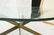 LEON PACE Glass Top Coffee Table. Brushed Metal C - 6