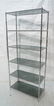 Chrome Faux Bamboo Etagere Shelf Unit. Smoked Gla