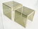 Set 2 Stacking Modern Tables. Gold tone frames wi