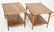 Pr LANE End Tables. Inlaid design elements. Side