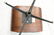PLYCRAFT Walnut Ottoman Stool. Black vinyl. Swive - 4