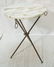 Brass Tripod Marble Top Round Side Table. Brass D