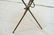Brass Tripod Marble Top Round Side Table. Brass D - 6