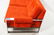 Red Plush Chrome MILO BAUGHMAN Sofa Couch. Milo B - 2