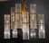 GAETANO SCIOLARI style Gold tone Chandelier. Glas