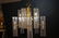GAETANO SCIOLARI style Gold tone Chandelier. Glas - 3