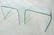 Pr Slumped Glass Side Tables. 1/4" thick glass.