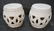 Pr Ceramic Large Drum form Garden Seats Stools. C