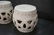 Pr Ceramic Large Drum form Garden Seats Stools. C - 4