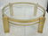 MASTERCRAFT Modernist Metal Gold Glass Top Cocktail