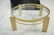 MASTERCRAFT Modernist Metal Gold Glass Top Cocktail - 3