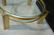 MASTERCRAFT Modernist Metal Gold Glass Top Cocktail - 4