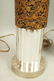 Pr Tall Cylindrical Cork Aluminum Modern Lamps. - 5