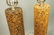 Pr Tall Cylindrical Cork Aluminum Modern Lamps. - 7