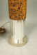 Pr Tall Cylindrical Cork Aluminum Modern Lamps. - 9