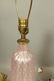 2pcs Pale Pink Murano Art Glass Table Lamps. Both - 2