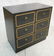 DOROTHY DRAPER style Decorator Black 3 Drawer Cab