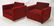 Pr Red mohair Cube Lounge Chairs. Milo Baughman style