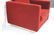 Pr Red mohair Cube Lounge Chairs. Milo Baughman style - 3