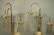 Pr Brass Modernist Lamps with Glass Tube Prisms F - 2