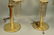 Pr Brass Modernist Lamps with Glass Tube Prisms F - 4