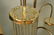 Pr Brass Modernist Lamps with Glass Tube Prisms F - 5