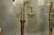 Pr Brass Modernist Lamps with Glass Tube Prisms F - 6