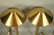Pr PAUL HANSEN Tall Brass Accent Lamps. Tall Colu - 2